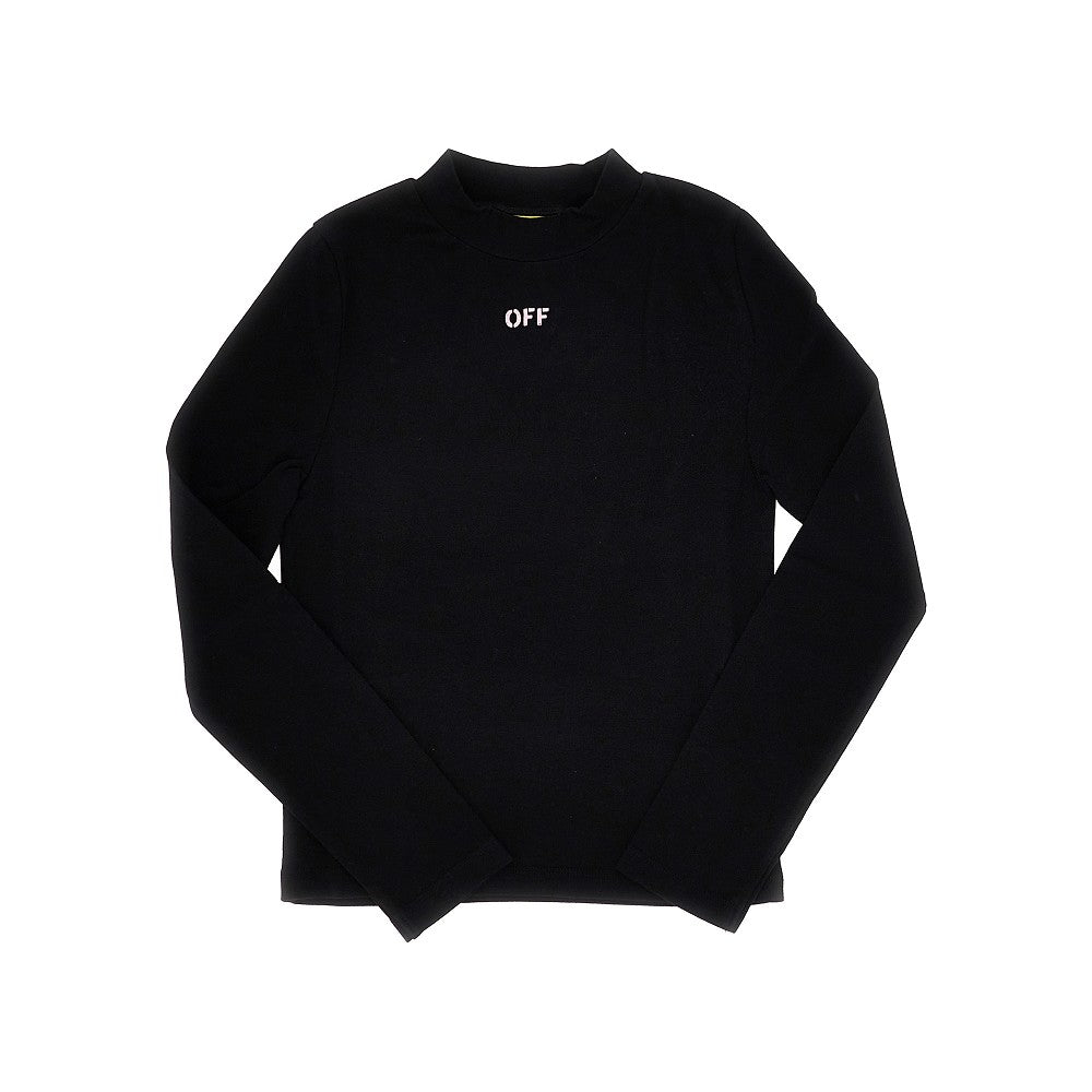 'Off Stamp' jersey turtleneck top - KIDS