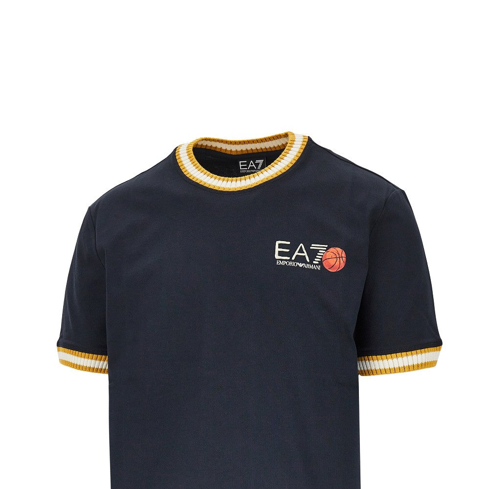 T-shirt in cotone con stampa logo