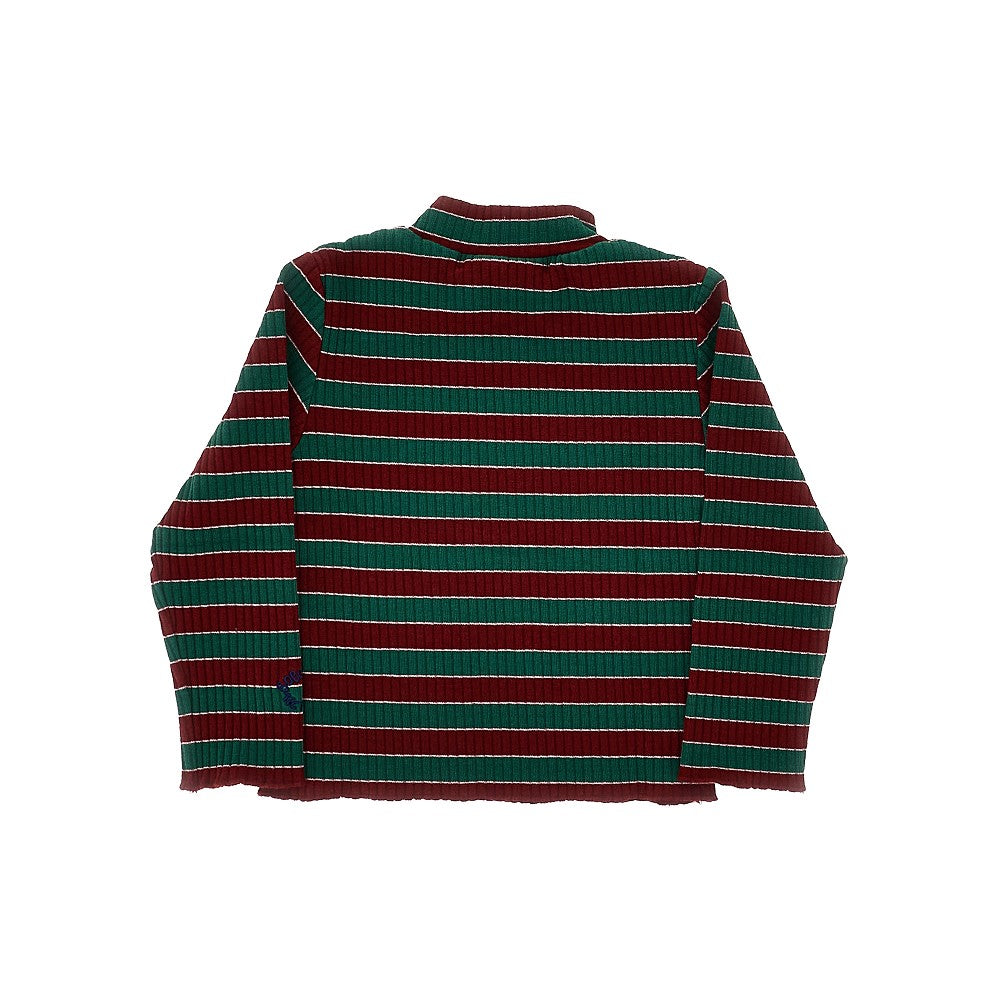 Striped cotton turtleneck top