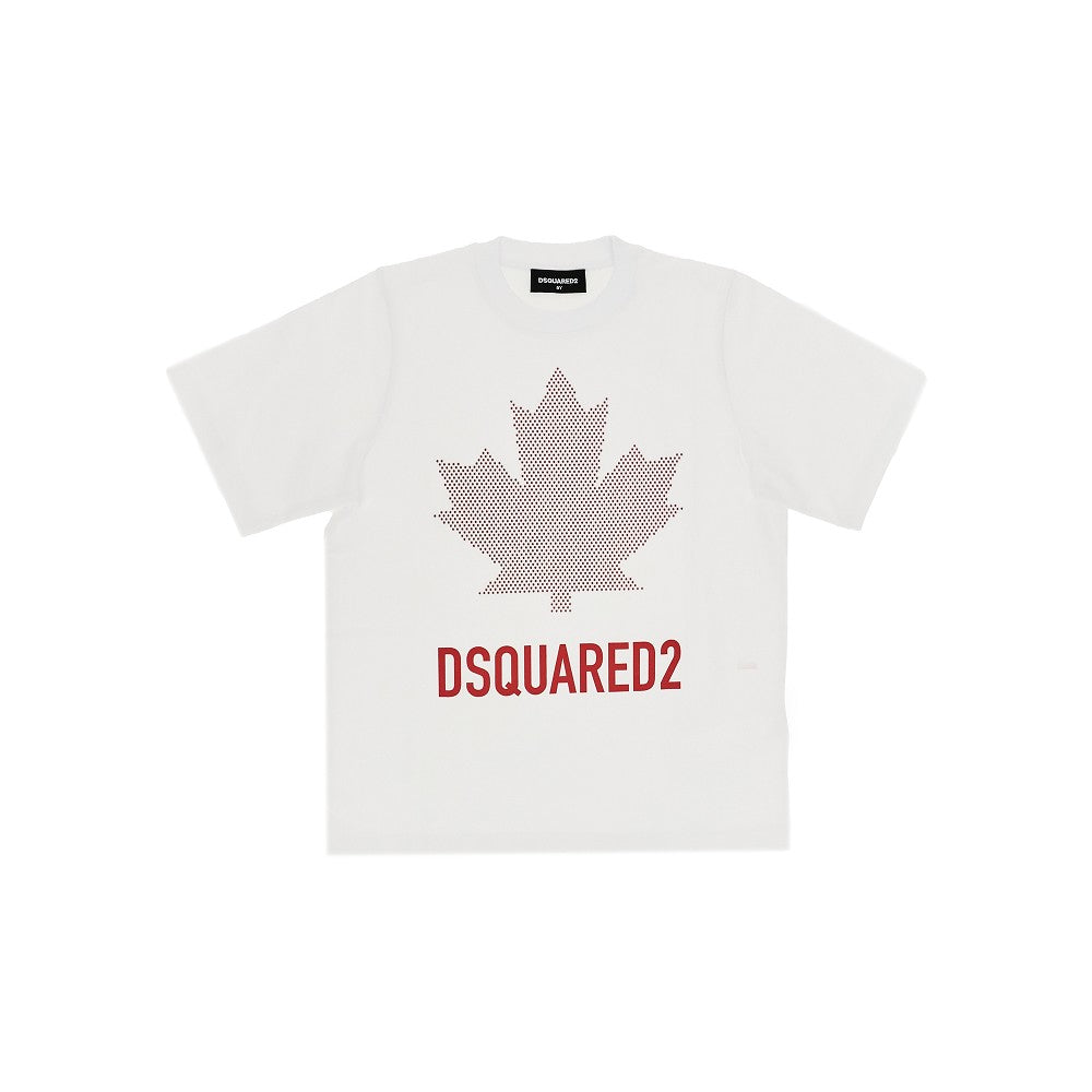 T-shirt in cotone con stampa logo