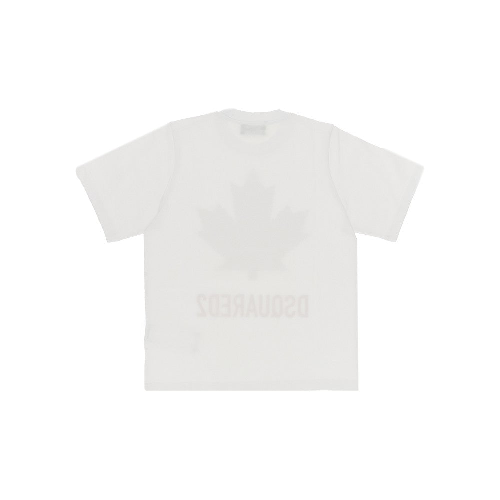 T-shirt in cotone con stampa logo