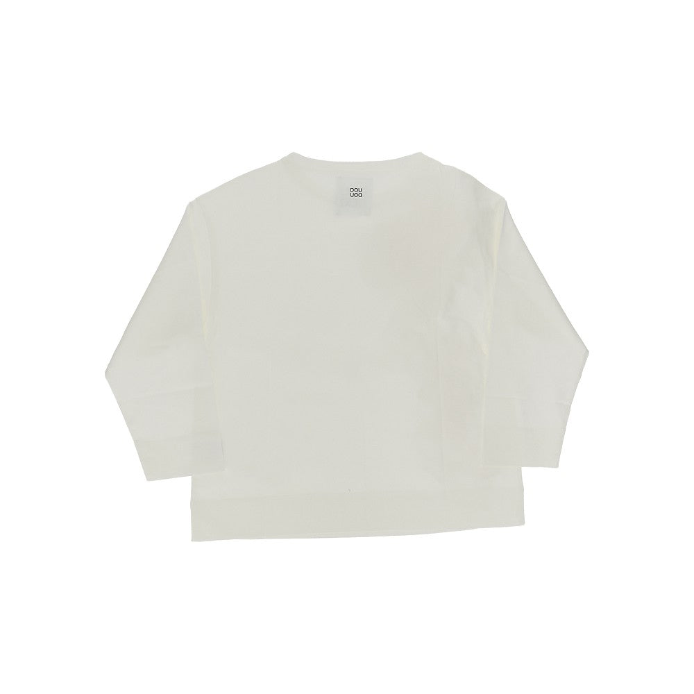 T-shirt in cotone con ruches
