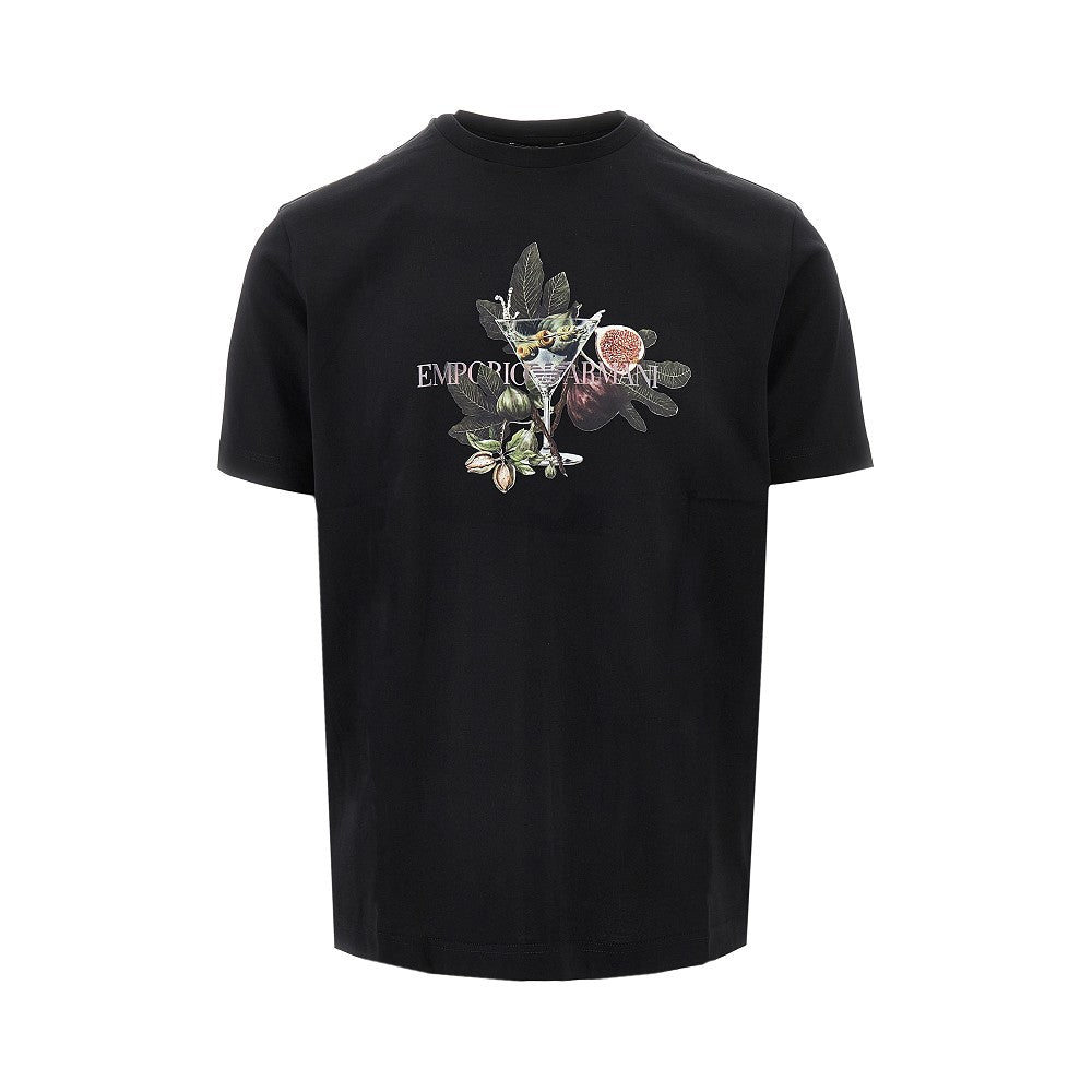 T-shirt con stampa Calice e Foliage ASV