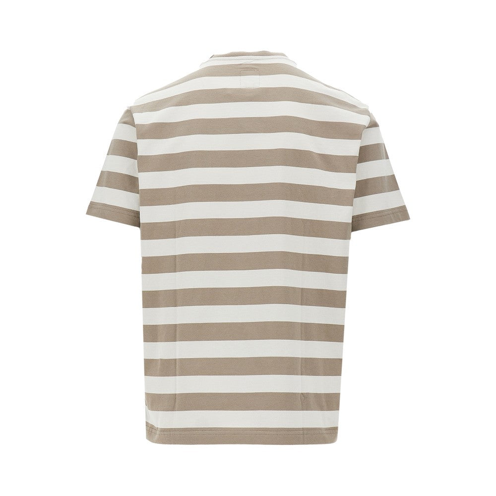 T-shirt a righe con patch EA Club
