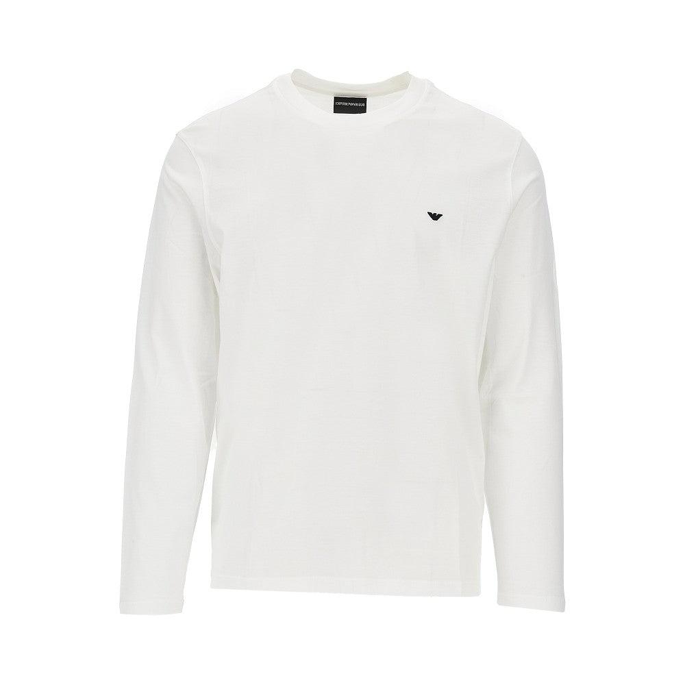 T-shirt in misto lyocell e cotone con logo