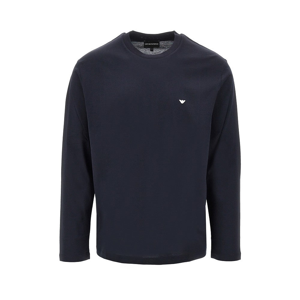 T-shirt in misto lyocell e cotone con logo