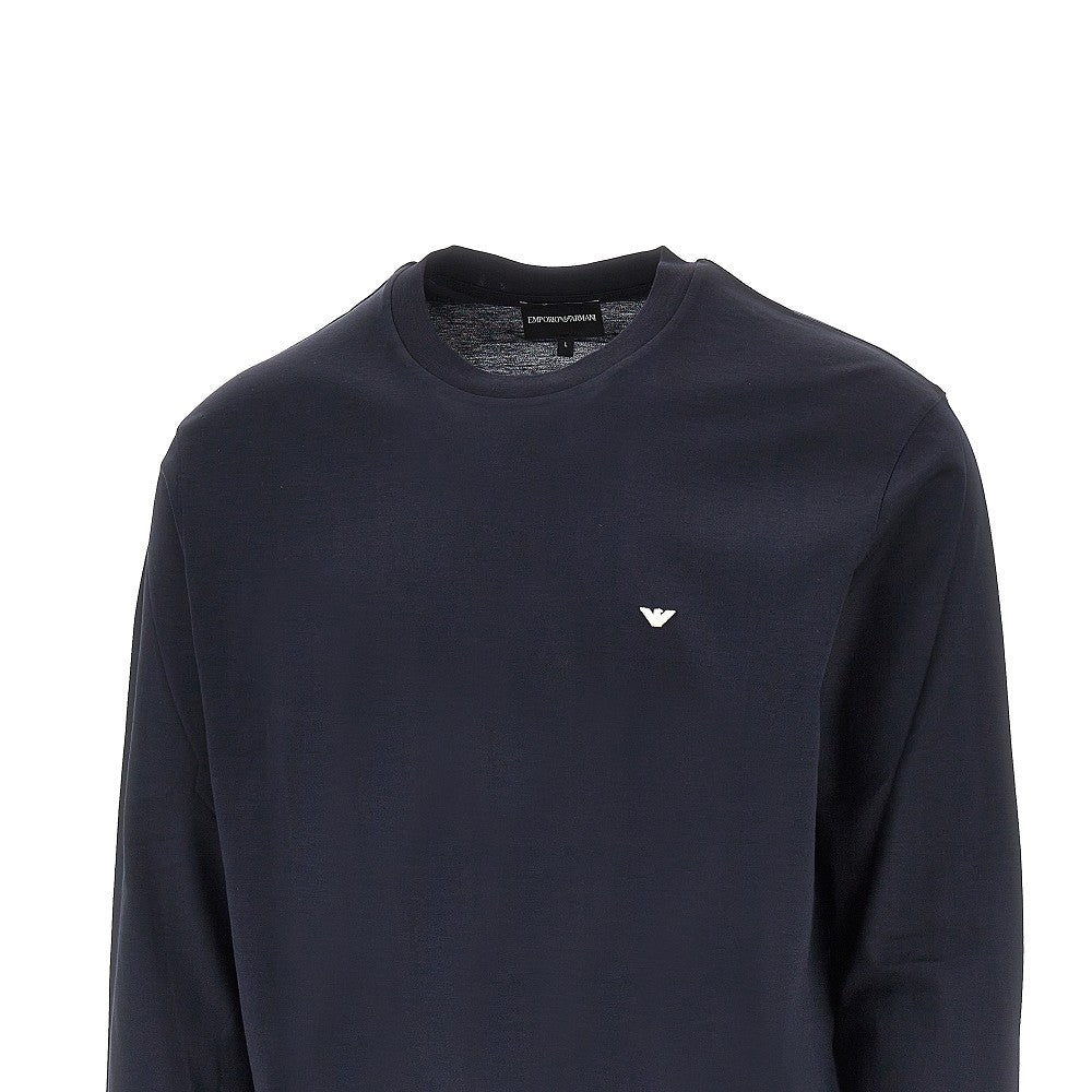 T-shirt in misto lyocell e cotone con logo