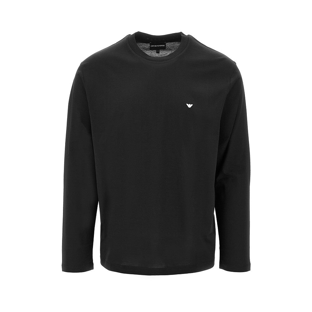 T-shirt in misto lyocell e cotone con logo