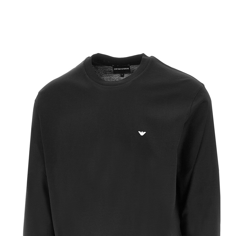 T-shirt in misto lyocell e cotone con logo
