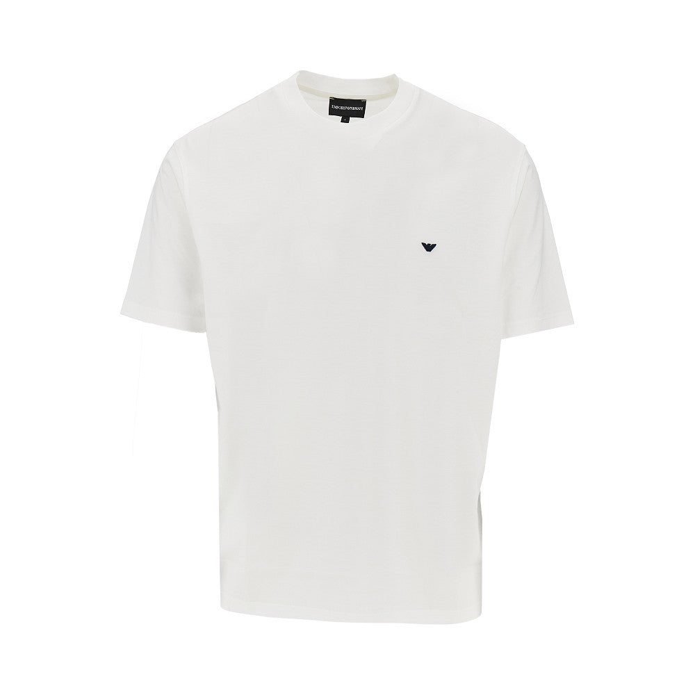 T-shirt in misto lyocell e cotone con logo