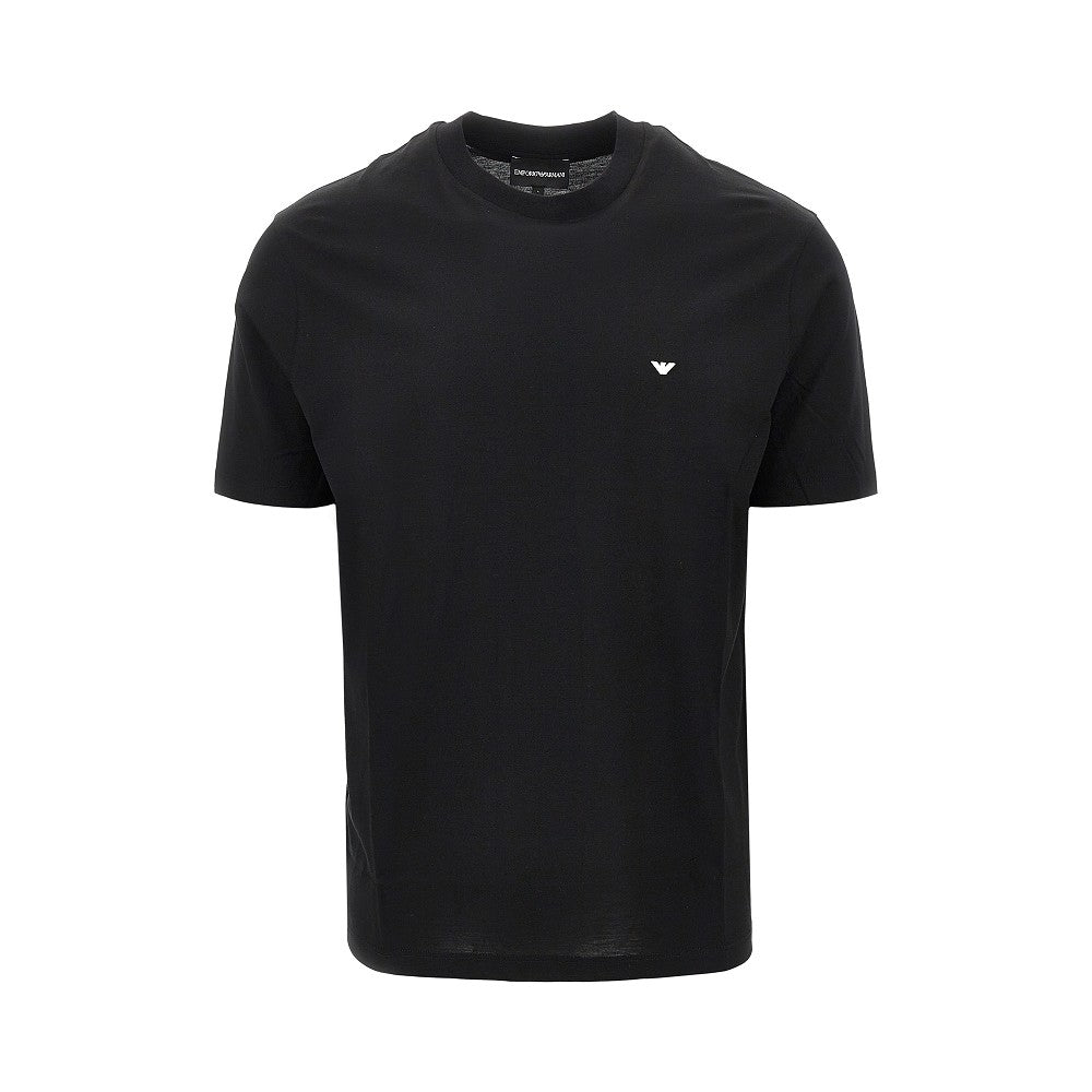 T-shirt in misto lyocell e cotone con logo