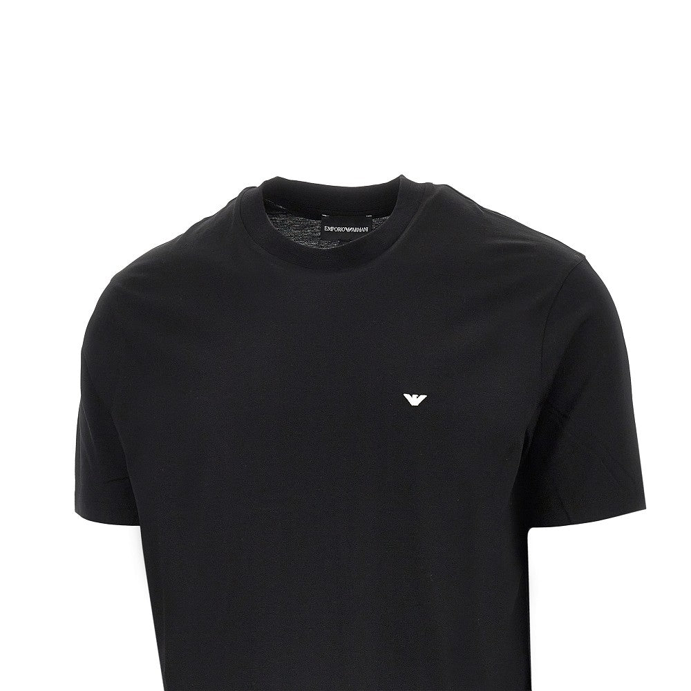 T-shirt in misto lyocell e cotone con logo