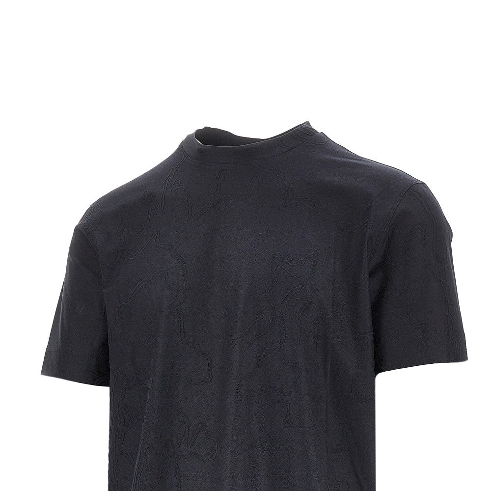 T-shirt in jersey stretch jacquard