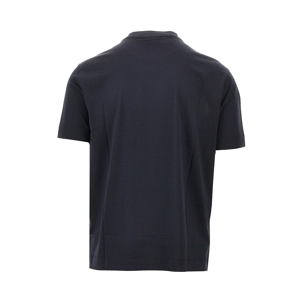 Printed and embroidered lyocell-blend T-shirt