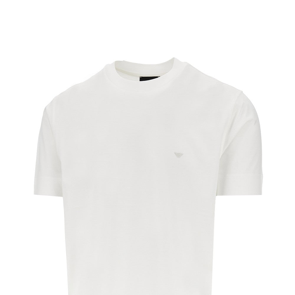 T-shirt in misto lyocell e cotone con logo