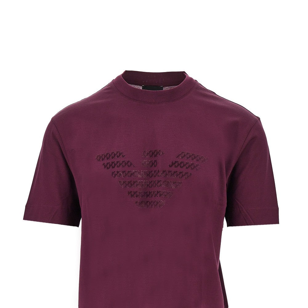 T-shirt in misto lyocell e cotone con logo