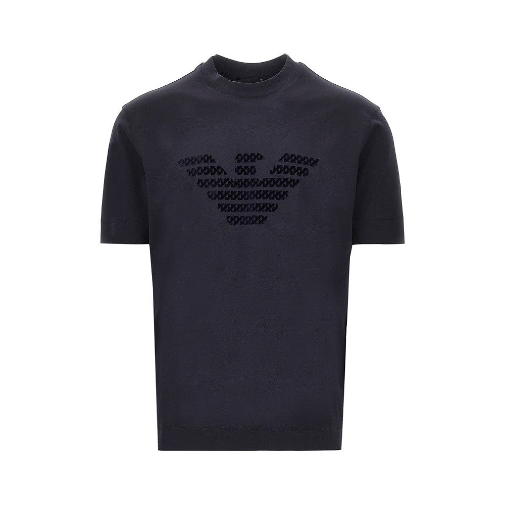 T-shirt in misto lyocell e cotone con logo