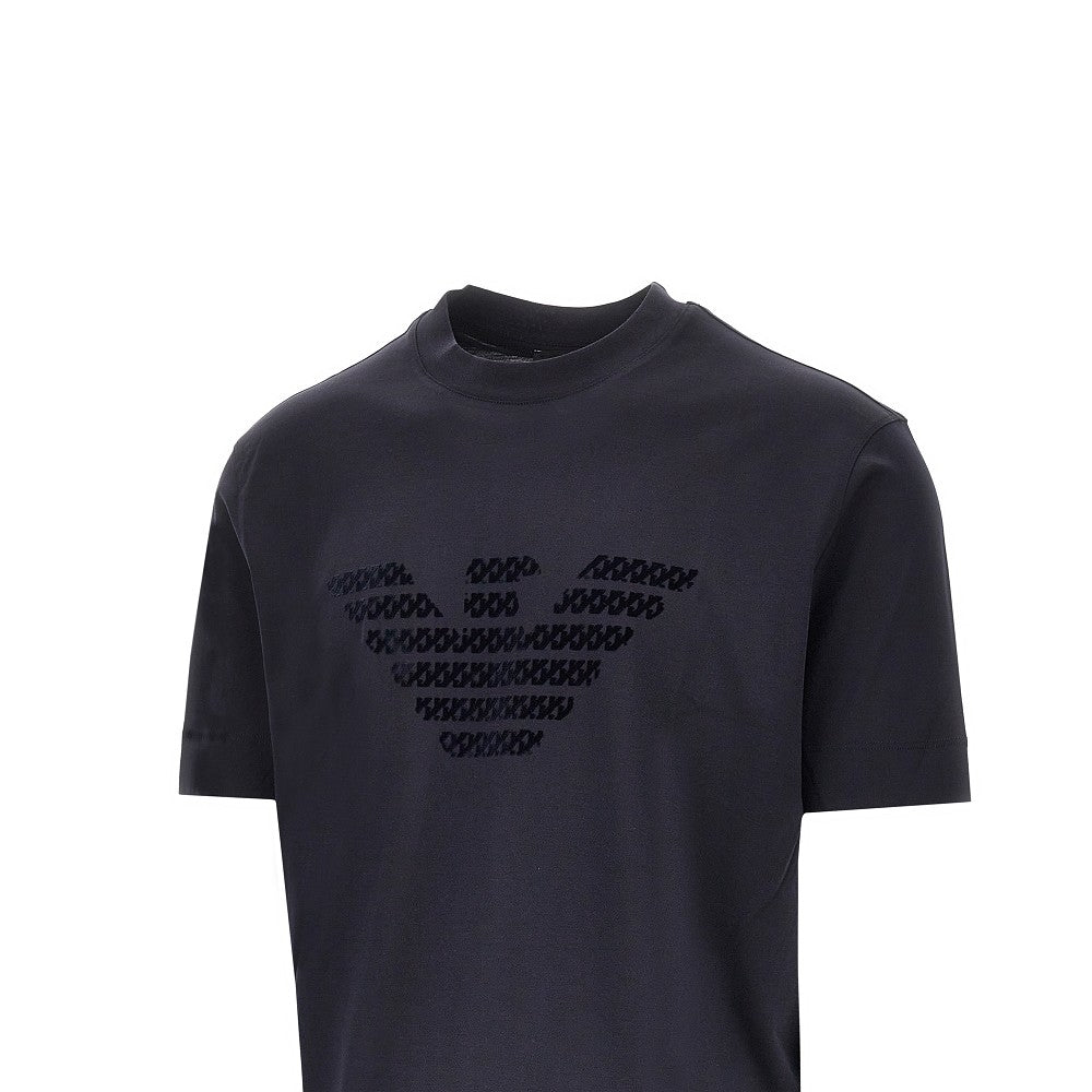 T-shirt in misto lyocell e cotone con logo