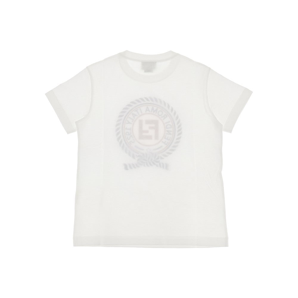 T-shirt in cotone con stampa logo