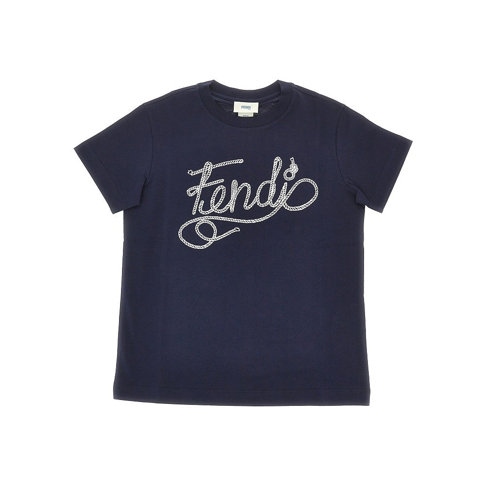 T-shirt con stampa Fendi corda