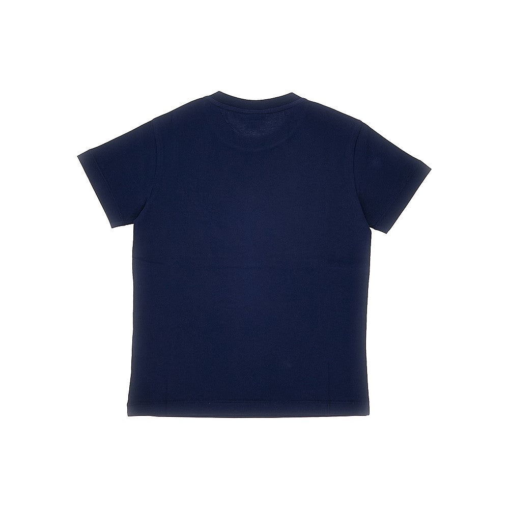 T-shirt in jersey di cotone con logo ricamato