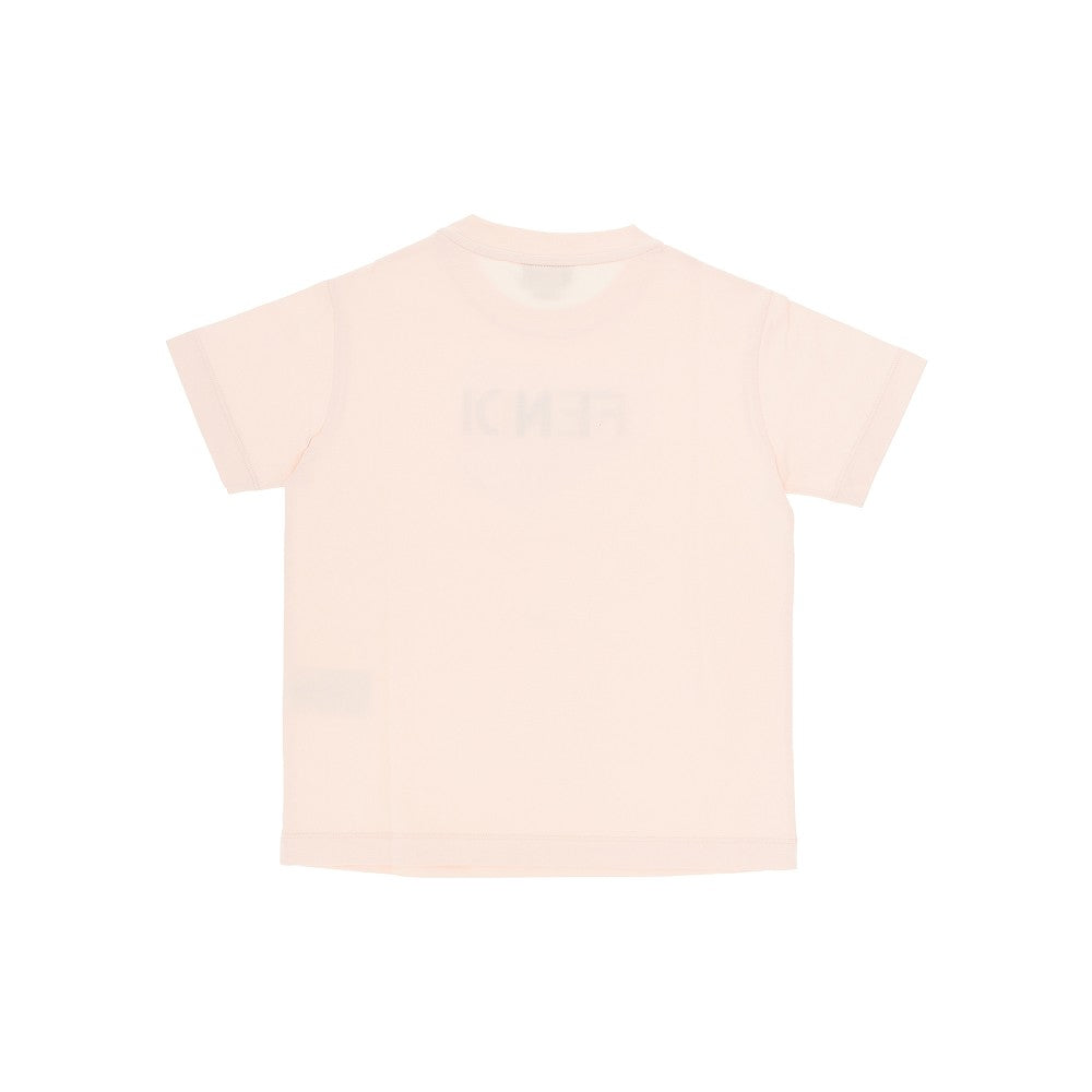 T-shirt con ricamo logo multicolore