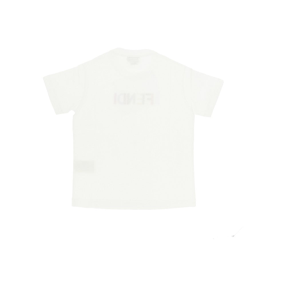 T-shirt con ricamo logo multicolore
