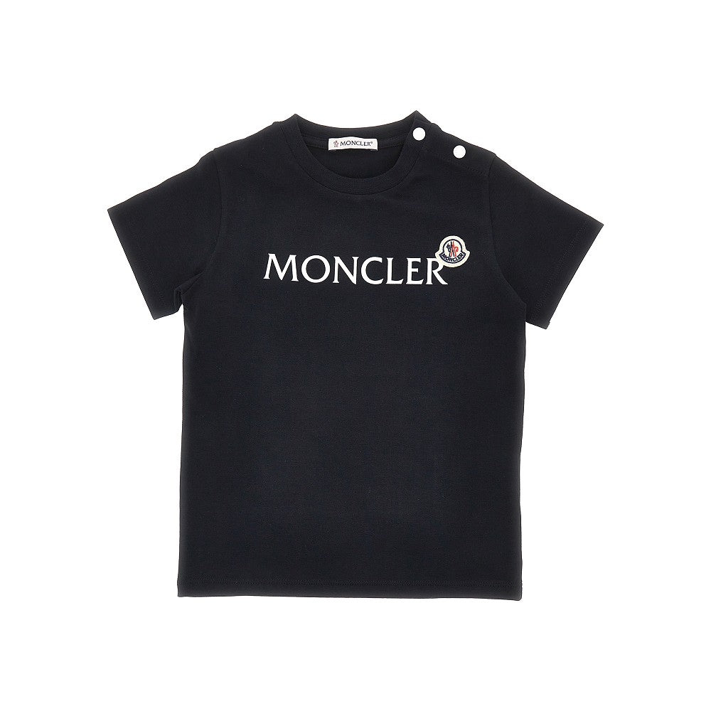 Stretch cotton t-shirt with logo