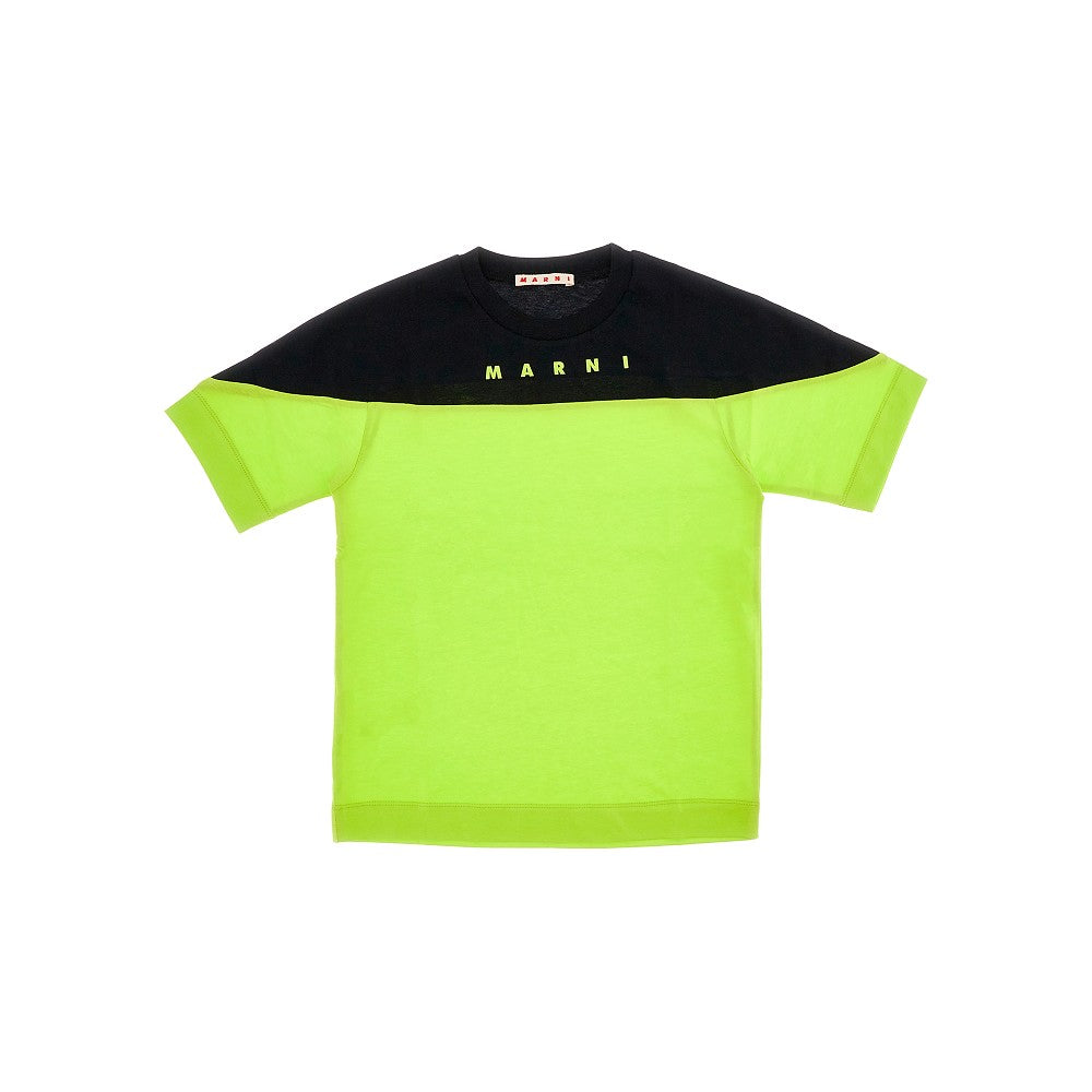 Two-tone T-shirt with logo