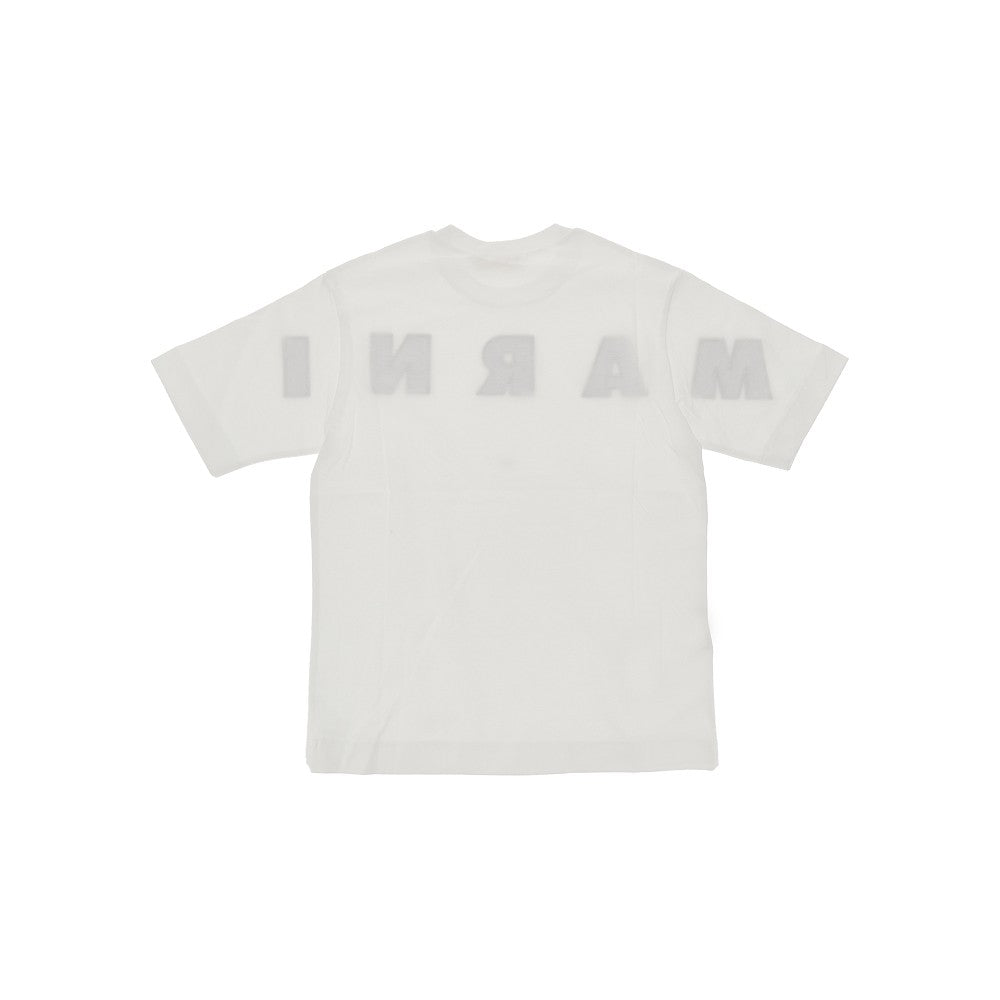 Cotton t-shirt with logo embroidery