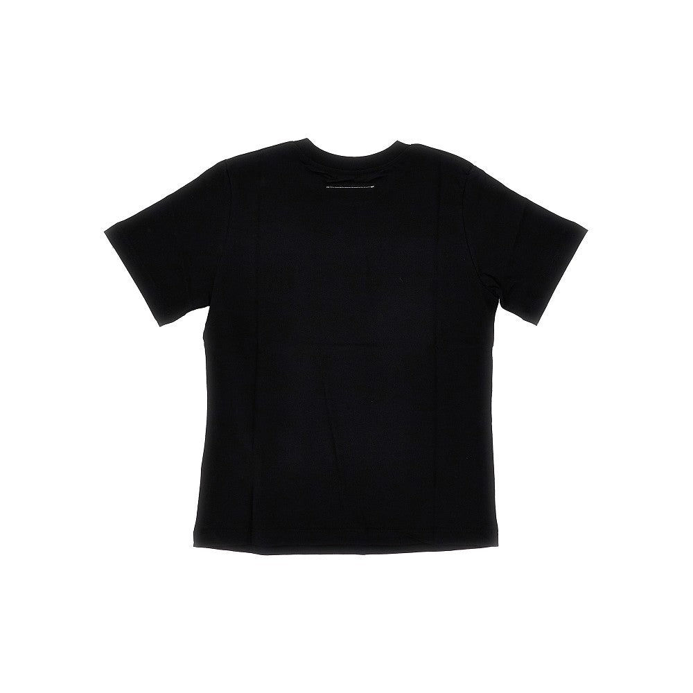 Cotton t-shirt with numerical logo print