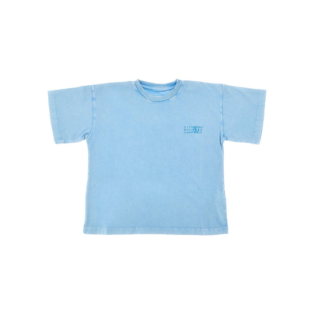 Washed effect T-shirt with logo print
