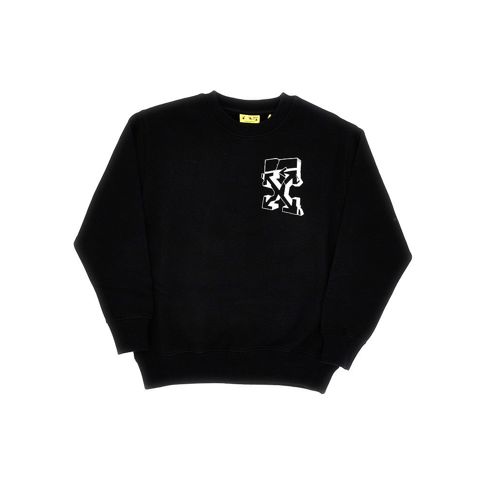 Graffiti print crewneck sweatshirt