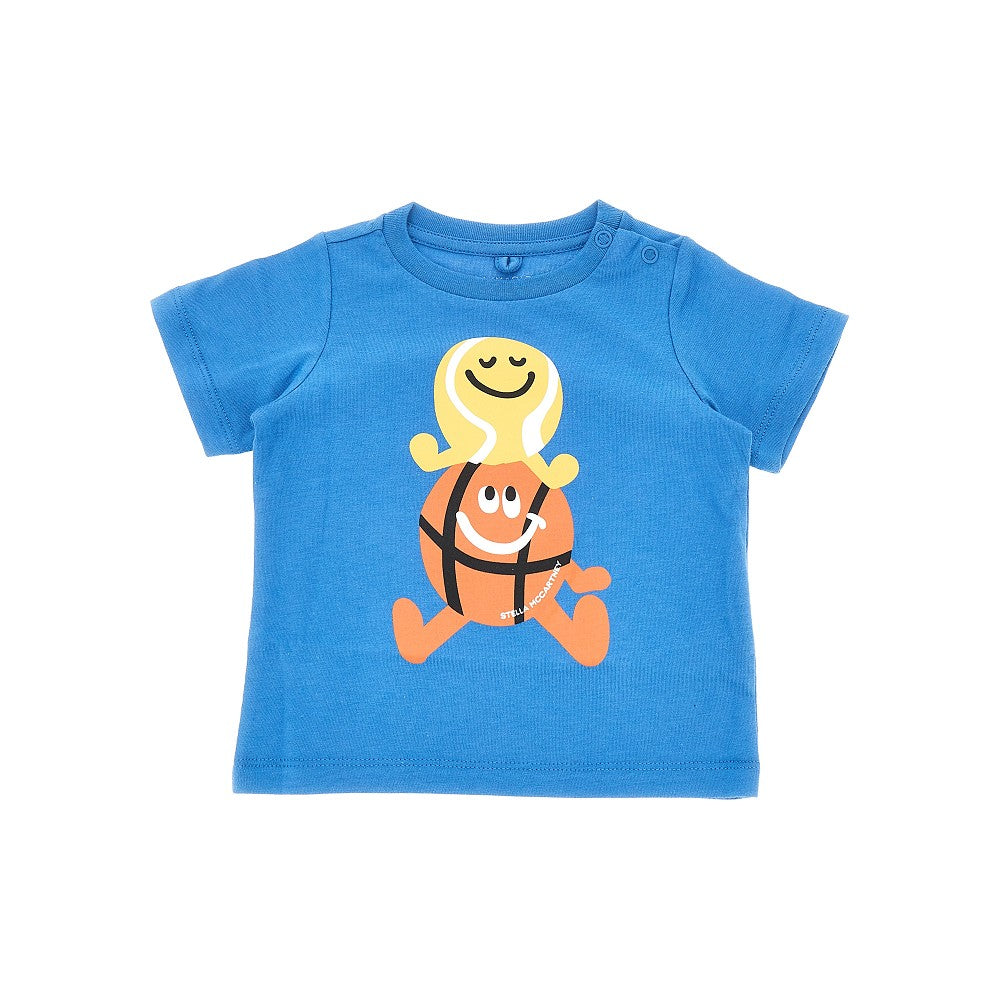 T-shirt in jersey di cotone con stampa