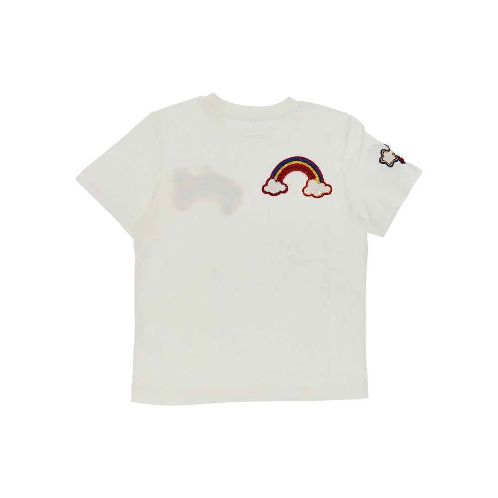 T-shirt con patches in spugna