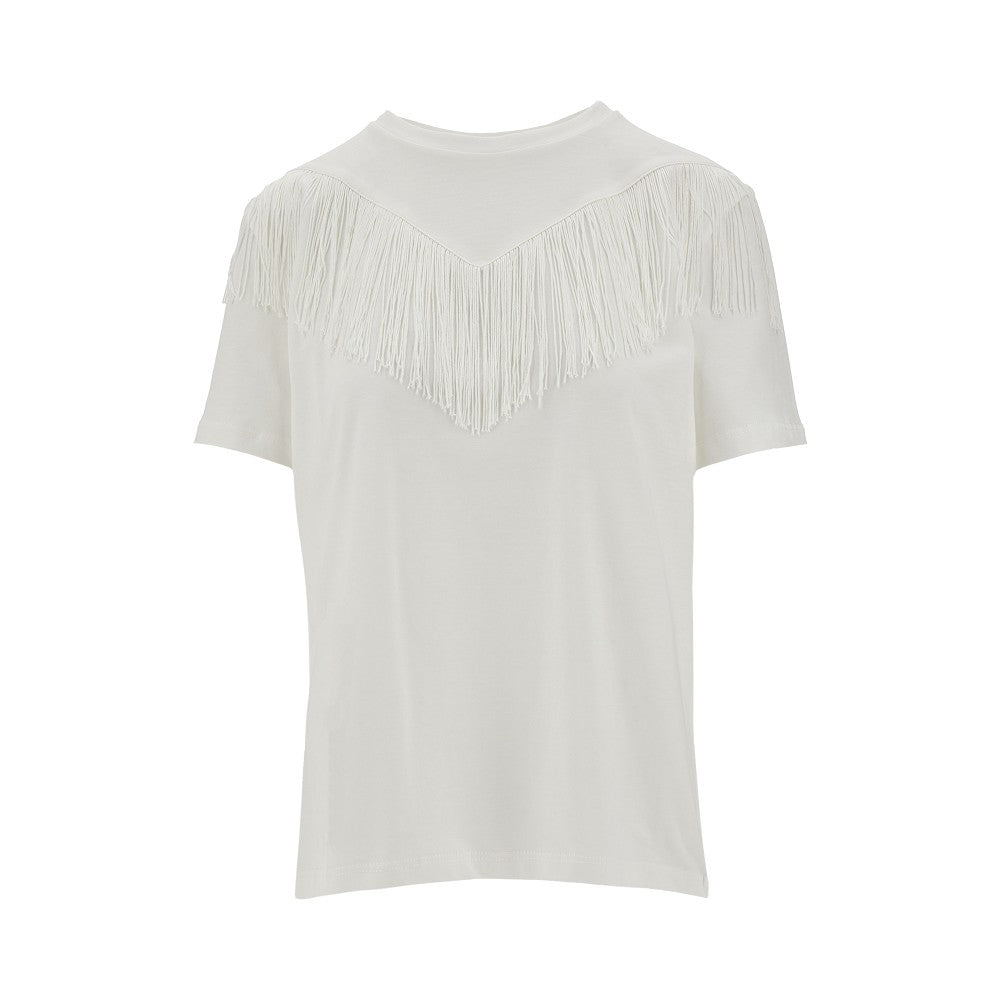 Fringed jersey T-shirt