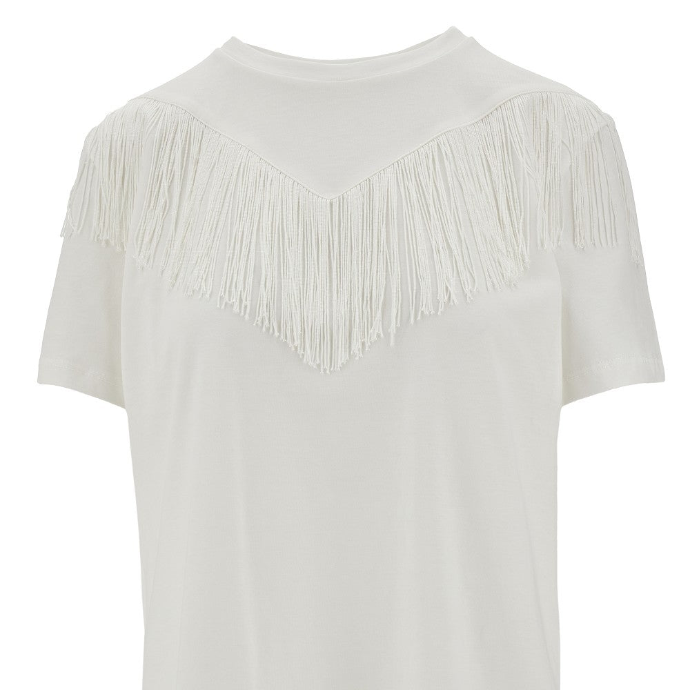 Fringed jersey T-shirt