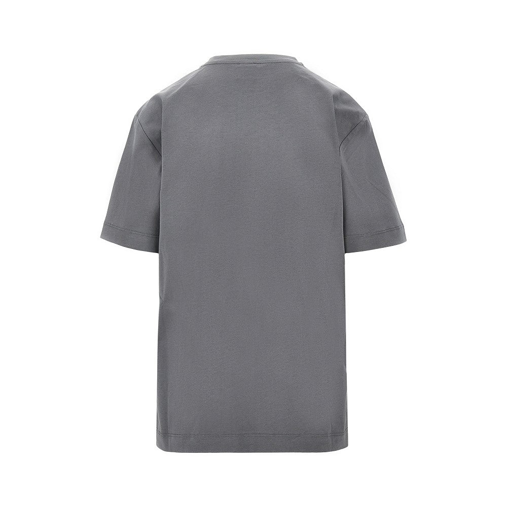 Jewelled logo embroidery T-shirt