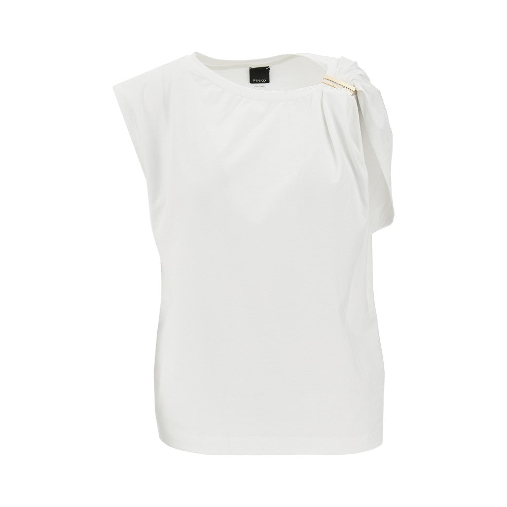 Draped stretch jersey T-shirt