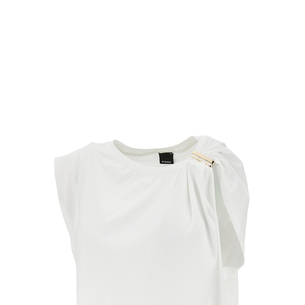 Draped stretch jersey T-shirt
