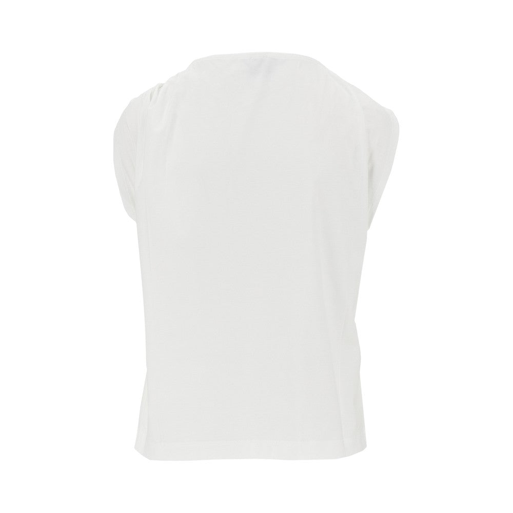 Draped stretch jersey T-shirt