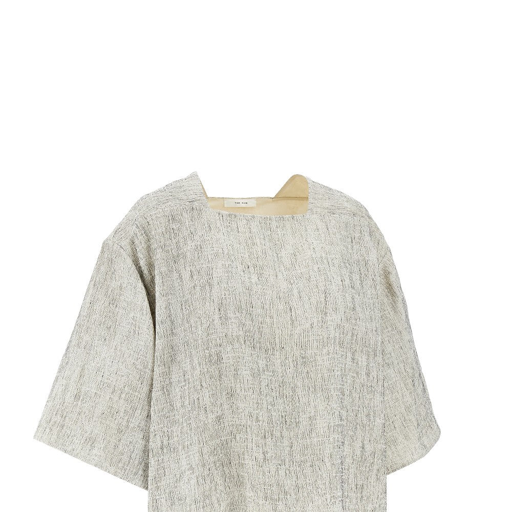'Hamza' linen and silk top