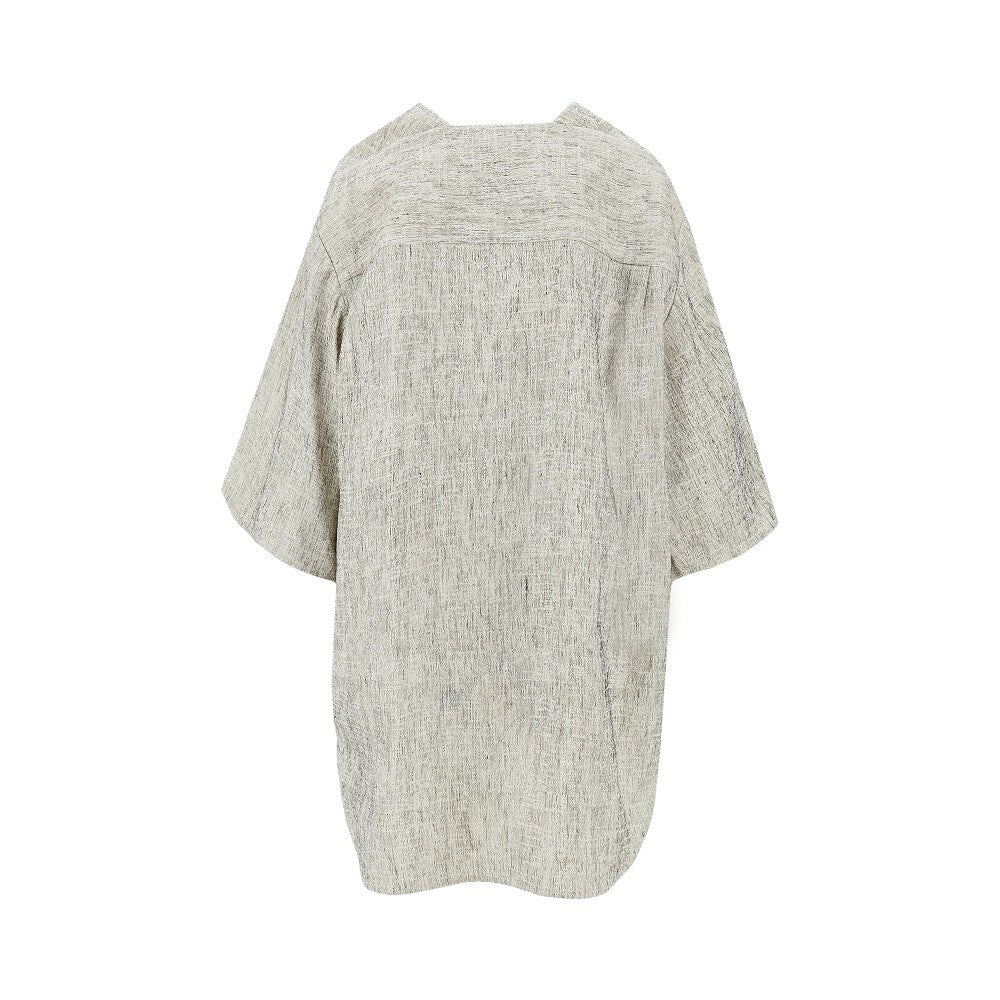 'Hamza' linen and silk top