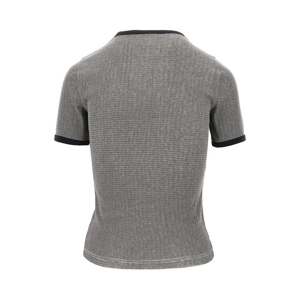 'Contraste' houndstooth jersey T-shirt
