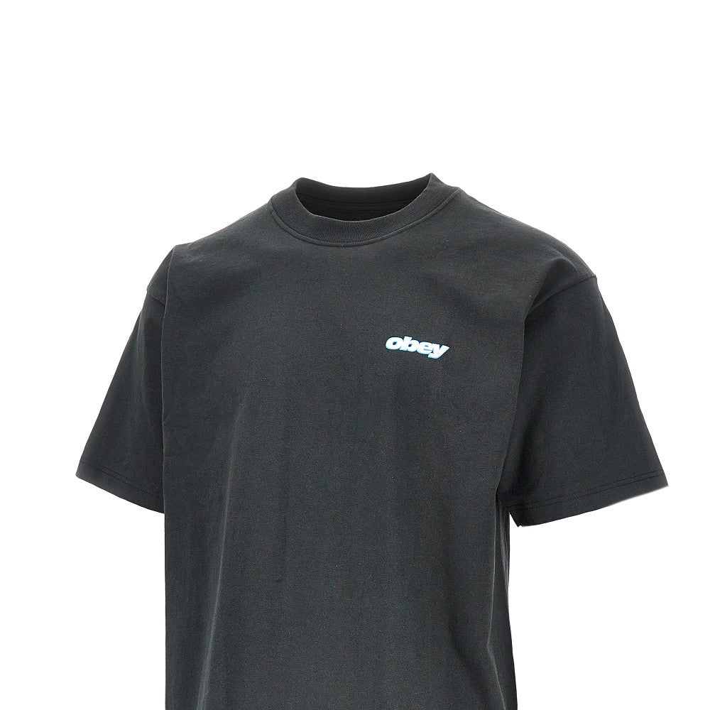 T-shirt con stampa 'Obey Lips'