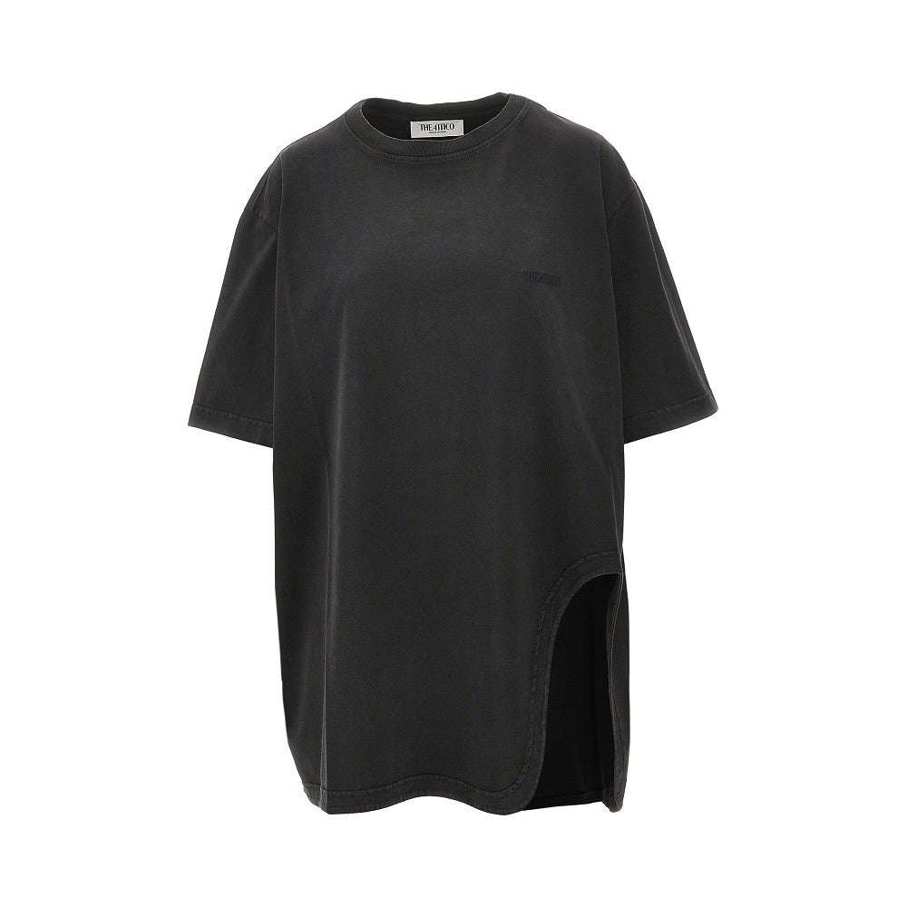 T-shirt oversize con spacco sagomato