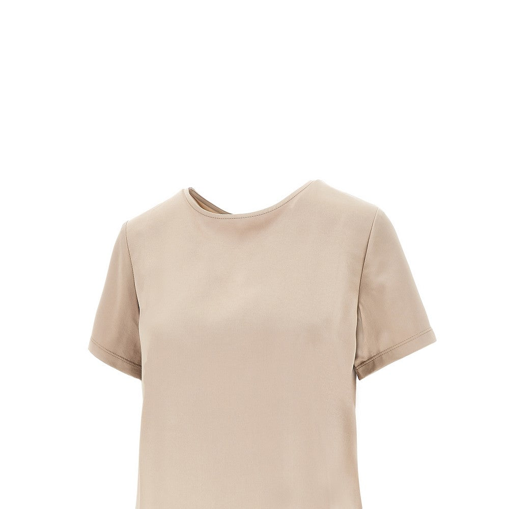 T-shirt in raso e jersey