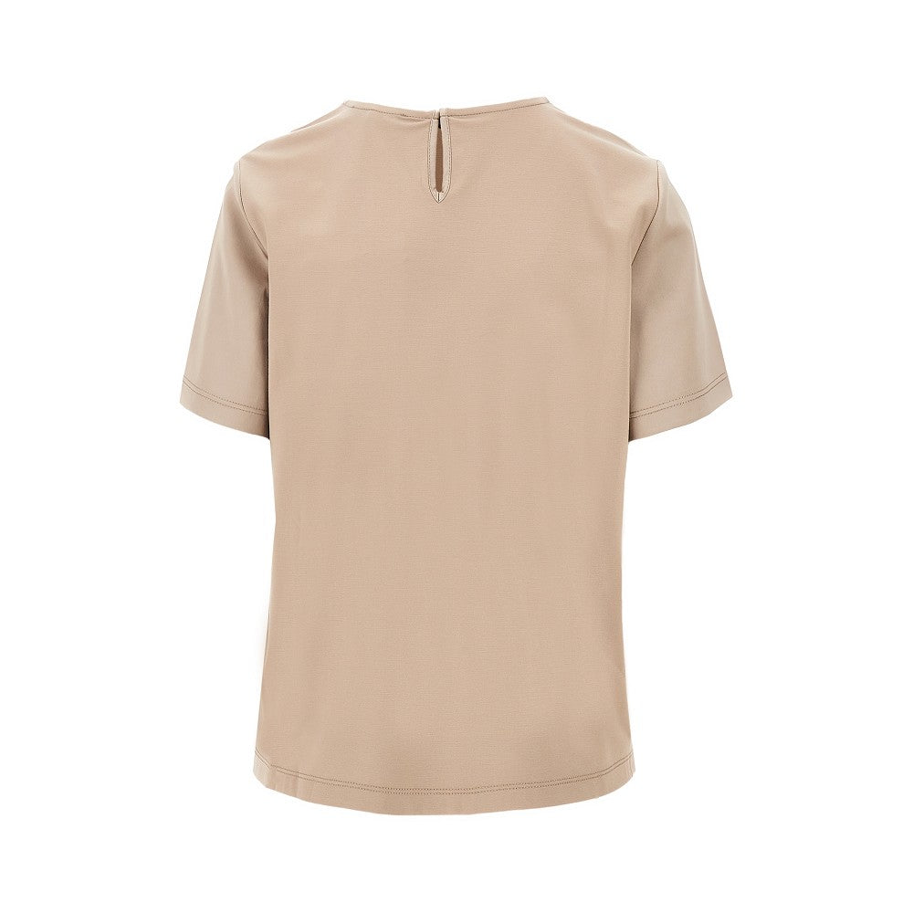 T-shirt in raso e jersey