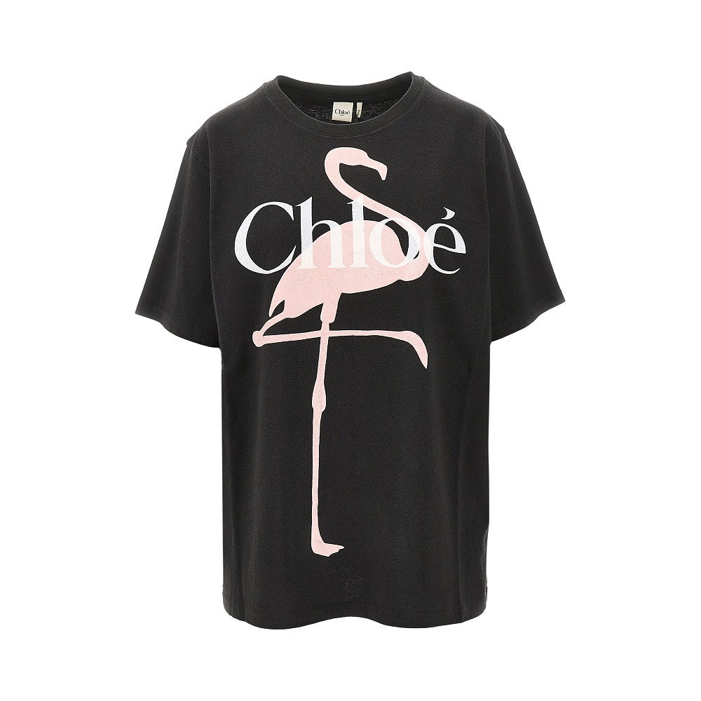 T-shirt Relaxed Fit con stampa fenicottero