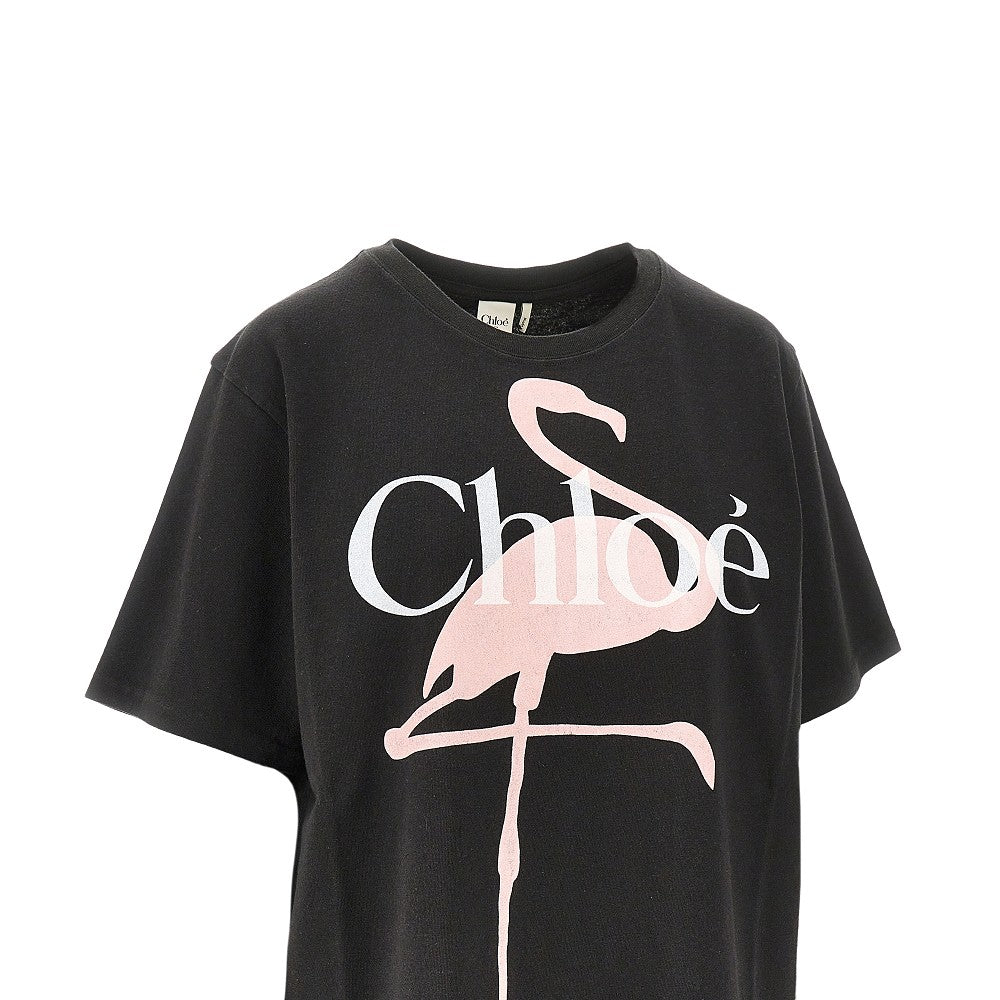 T-shirt Relaxed Fit con stampa fenicottero